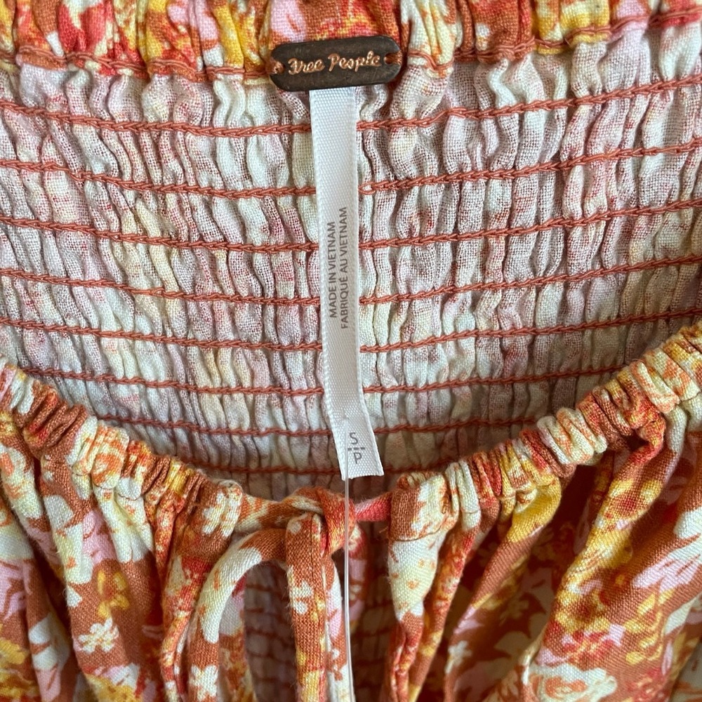 NEW Free People Size Small Show Me Love Romper Smocked Boho Festival Hippie $148 - Picture 7 of 9
